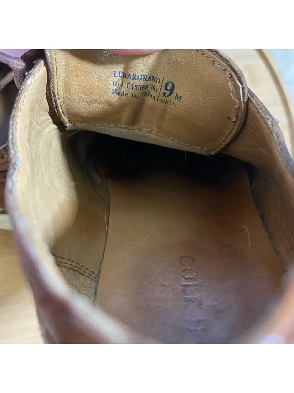 Cole Haan Lunarlon Men’s Original Wingtip Oxford Lunargrand 9M Leather